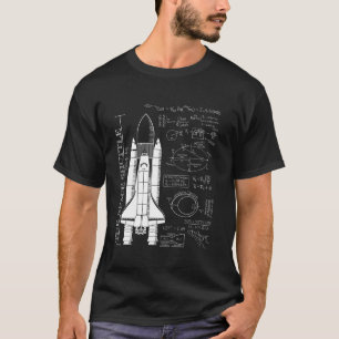 Camiseta Ecuaciones de ciencia de cohetes STS del transbord