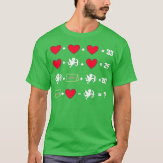 Camiseta Ecuaciones de San Valentín de matemáticas para pro