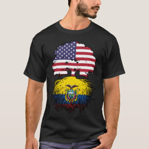 Camiseta Ecuador: Bandera de raíces de árboles norteamerica