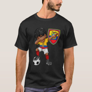 Camiseta Ecuador Dabbing Soccer Boy Bandera Ecuatoriana