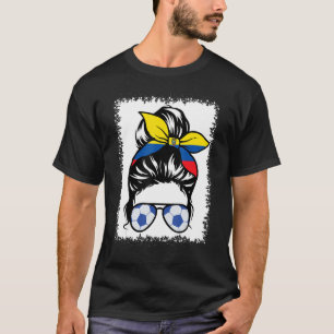 Camiseta Ecuador desordenada bandera de un balón de fútbol