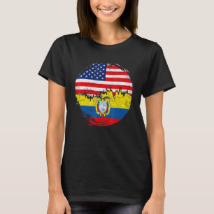 Camiseta Ecuador Di: La bandera norteamericana vintage de E