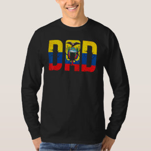 Camiseta Ecuador: Día del Padre con bandera ecuatoriana