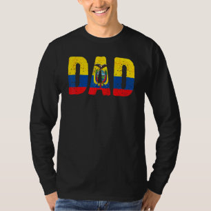 Camiseta Ecuador: Día del Padre con bandera ecuatoriana