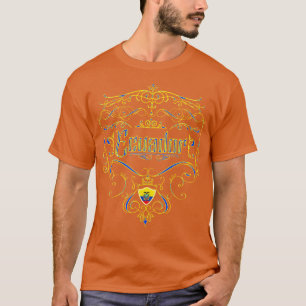 Camiseta Ecuador Diseño de neón vintage
