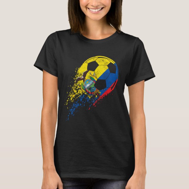 Camiseta Ecuador Ecuadorian Flag Footll Player  (Anverso)