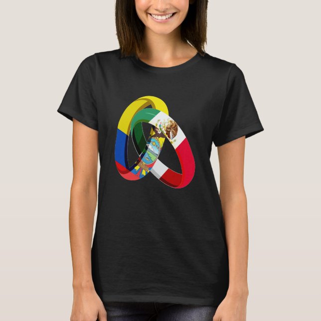 Camiseta Ecuador Flag Mexico Grown Ring Marriage Wedding (Anverso)