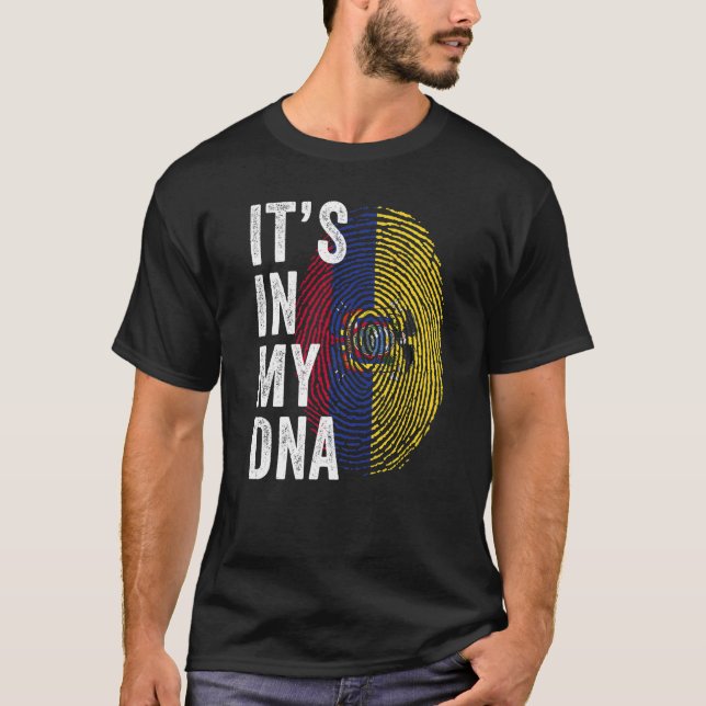Camiseta Ecuador It's In My DNA Ecuador Fingerprint Ecuador (Anverso)