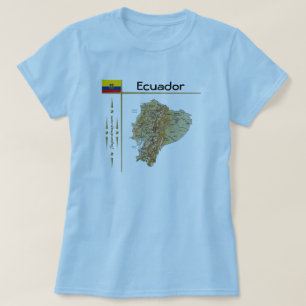 Camiseta Ecuador Mapa + Bandera + Título
