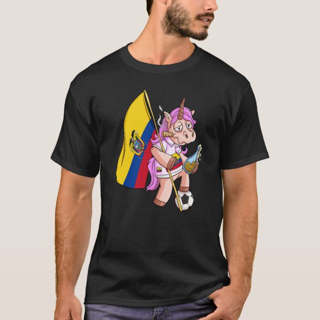 Camiseta Ecuador Party Unicorn (Anverso)