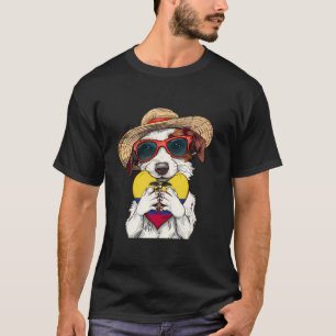 Camiseta Ecuador Perro Lindo Gafas de Sol Verano Bandera Ec