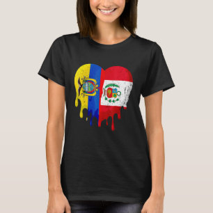 Camiseta Ecuador Perú Bandera Corazón Ciudadano Crecer Patr