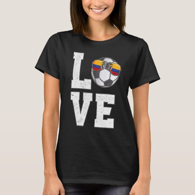 Camiseta Ecuador Soccer Love Bandera de Ventilador Ecuatori (Anverso)