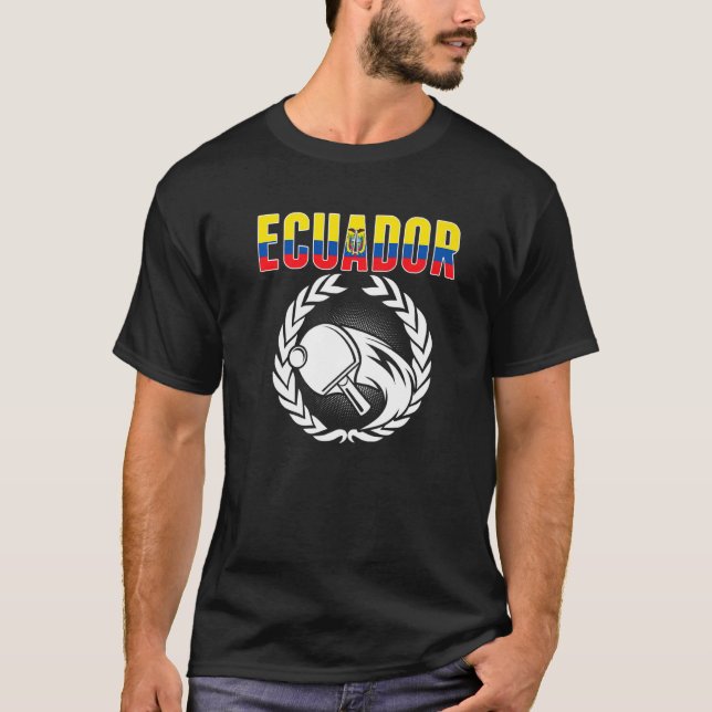 Camiseta Ecuador: Tenis, apoyo ecuatoriano a Ping Pong (Anverso)