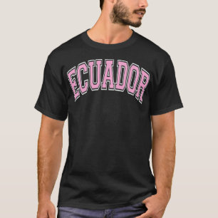 Camiseta Ecuador Varsity Style Pink Tet Pullover