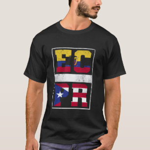 Camiseta Ecuador y Puerto Rico mezclan Puerto Rica ecuatori