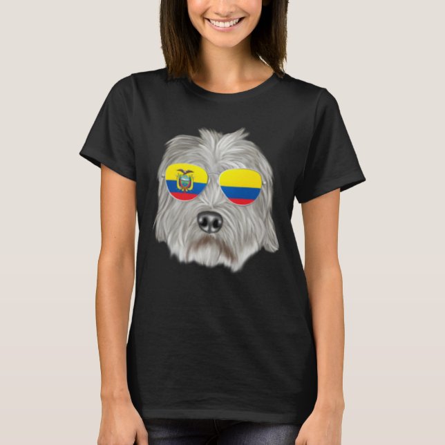 Camiseta Ecuadorian Flag Dandie Dinmont Terrier Dog Ecuador (Anverso)