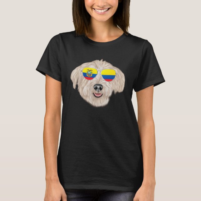 Camiseta Ecuadorian Flag Glen of Imaal Terrier Dog Ecuador  (Anverso)