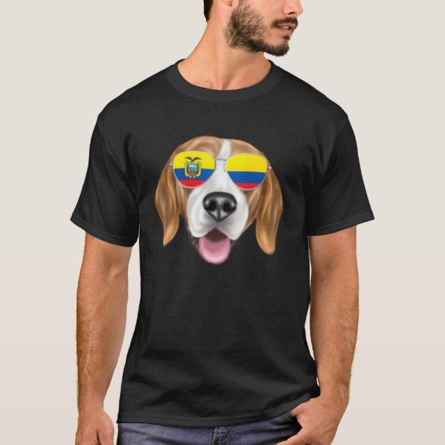Camiseta Ecuadorian Flag Harrier Dog Ecuador Pocket (Anverso)