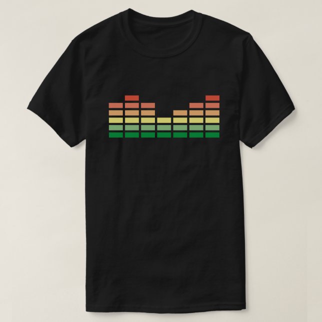 Camiseta Ecualizador DJ Music Dance Club Editable Funny Col (Diseño del anverso)