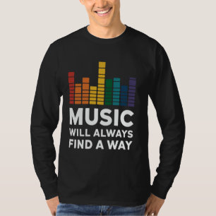 Camiseta Ecualizador Gráfico La Música Siempre Encontrará U