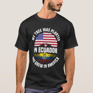 Camiseta Ecuatoriano arranca medio estadounidense medio ecu