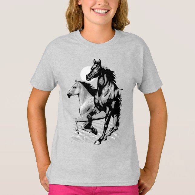 Camiseta Ecuestre - Caballo de Stallion - Caballo de caball (Anverso)