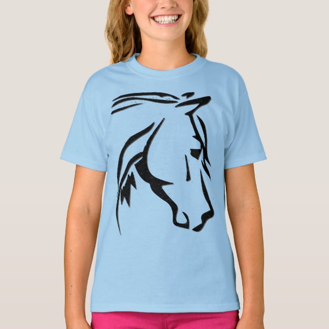 Camiseta Ecuestre - Cabeza de caballo - Caballo de caballo (Anverso)