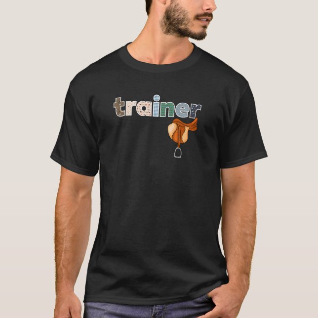 Camiseta Ecuestre de entrenador de caballos de jinete de ca (Anverso)