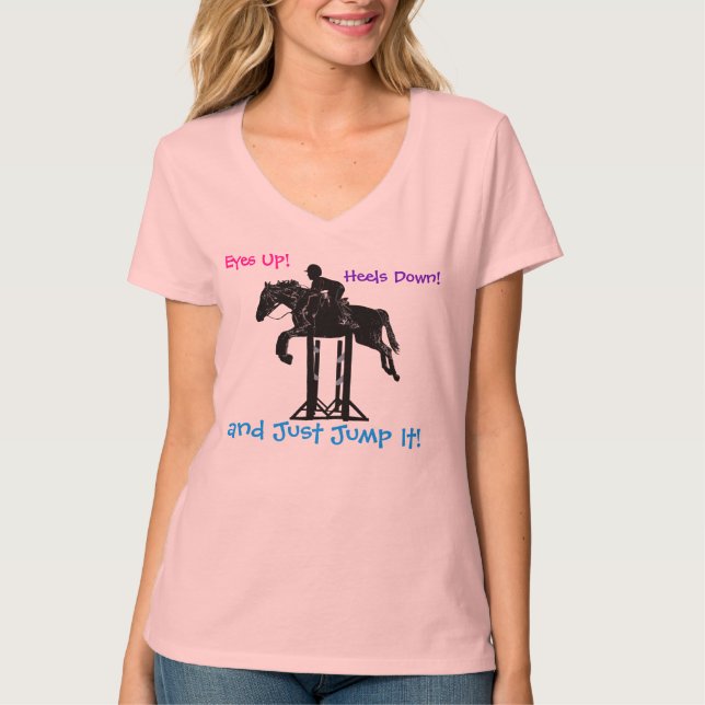 Camiseta ecuestre del cazador de la diversión/del (Anverso)