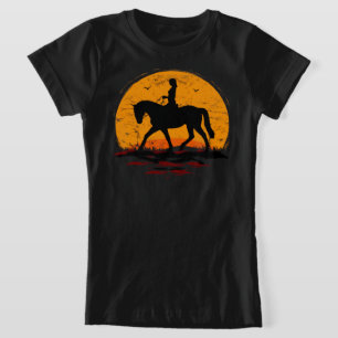 Camiseta Ecuestre - Horse Sunset - Caballo montando camiset