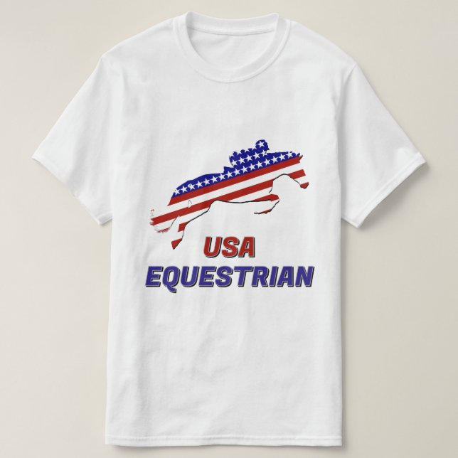 Camiseta Ecuestre Patriótico de EE. UU. (Diseño del anverso)
