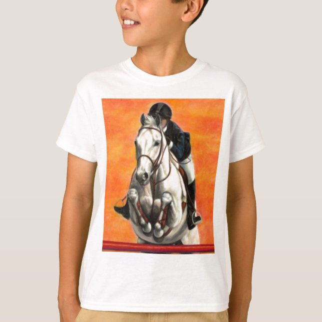 camiseta ecuestre - Saltador de atardecer (Anverso)