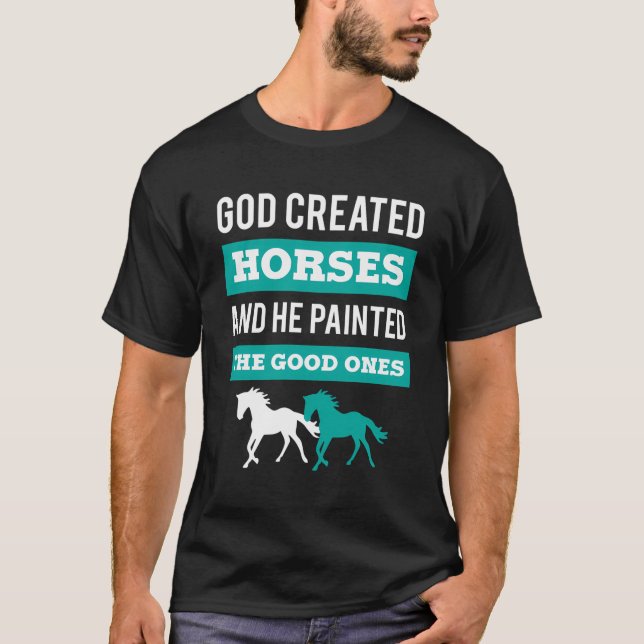 Camiseta Ecuestrianos con un caballo pintado (Anverso)