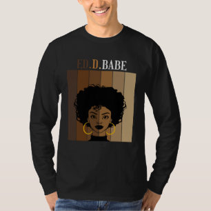 Camiseta ED d Babe EdD Doctorado Grado de Educación Negro