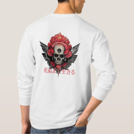 Camiseta Ed Easy - Calavera, Rosa, Pistolas, Tatuaje