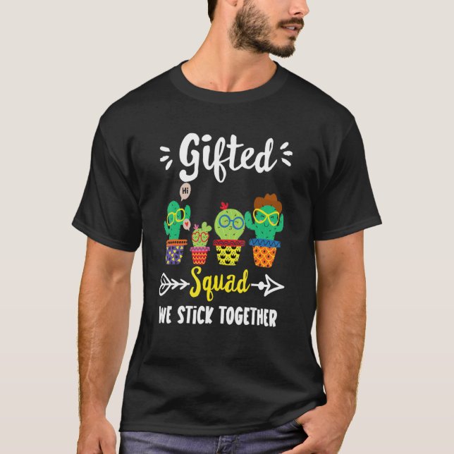 Camiseta Ed Squad School Cactus Team Ed Teacher Crew (Anverso)