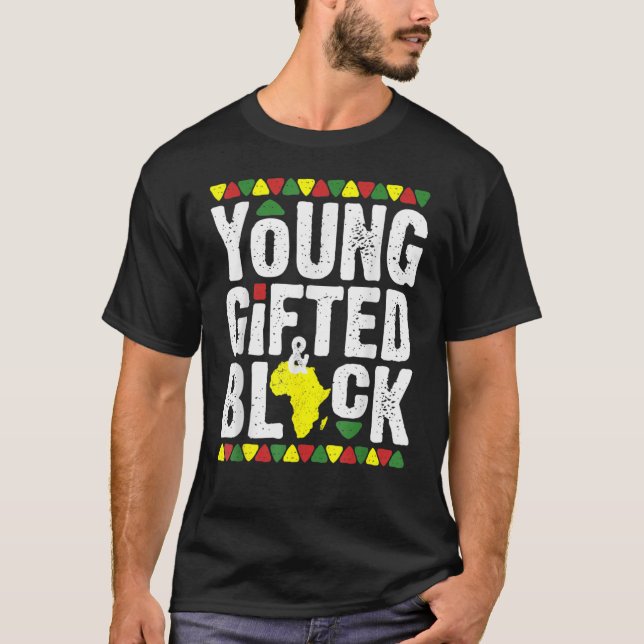 Camiseta ed Young Black Dashiki African Pride History Mes (Anverso)