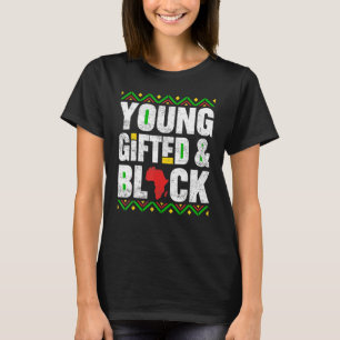 Camiseta ed Young Black Dashiki African Pride History Mes