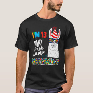 Camiseta Edad 13 años cumpleaños Llama Puzzle abril Autismo