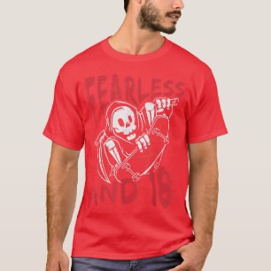 Camiseta Edad 18 Años Nacimiento Skeleton Skate Skate Skele