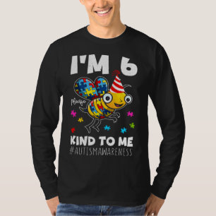Camiseta Edad 6 Abeja Nacimiento Rompecabezas Tipo Autismo 