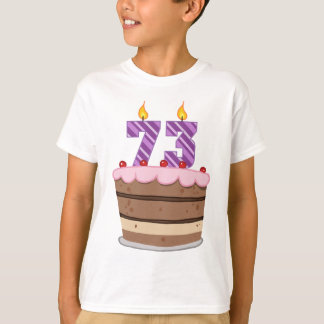Camiseta Edad 73 en el pastel de cumpleaños