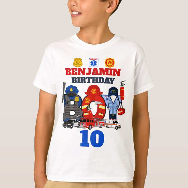 Camiseta Edad del personalizado de Birthday Boy (Anverso)