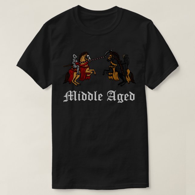 Camiseta Edad Media con Jousting Medieval Knight A (Diseño del anverso)