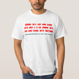 Camiseta Edad mínima para consumir alcohol contra