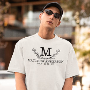 Camiseta Edad Monográfica Personalizada De Nombre Blanco Y