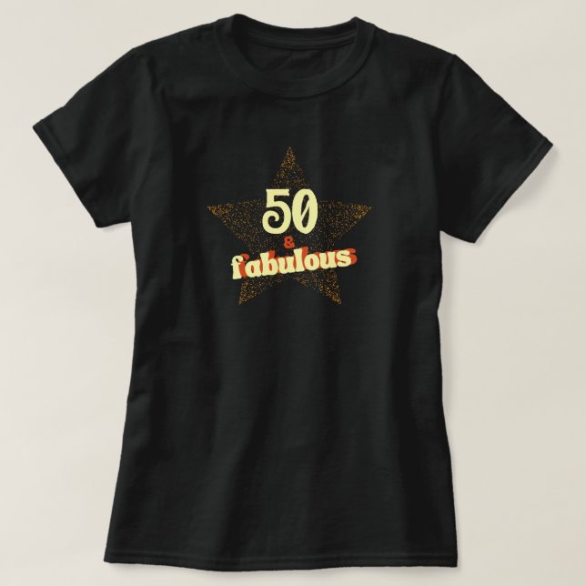 Camiseta Edad Personalizable Fabuloso Cumpleaños Estelar (Diseño del anverso)