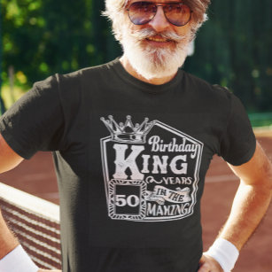 Camiseta Edad personalizado Cumpleaños Rey años Personaliza