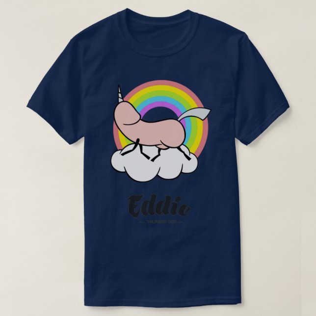 Camiseta Eddie Funky Unicorn Dick (Diseño del anverso)